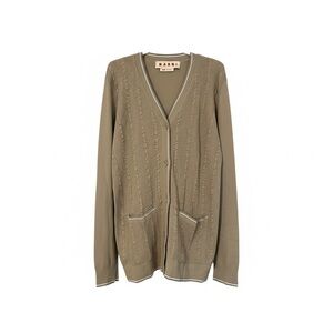Marni cardigan tan white